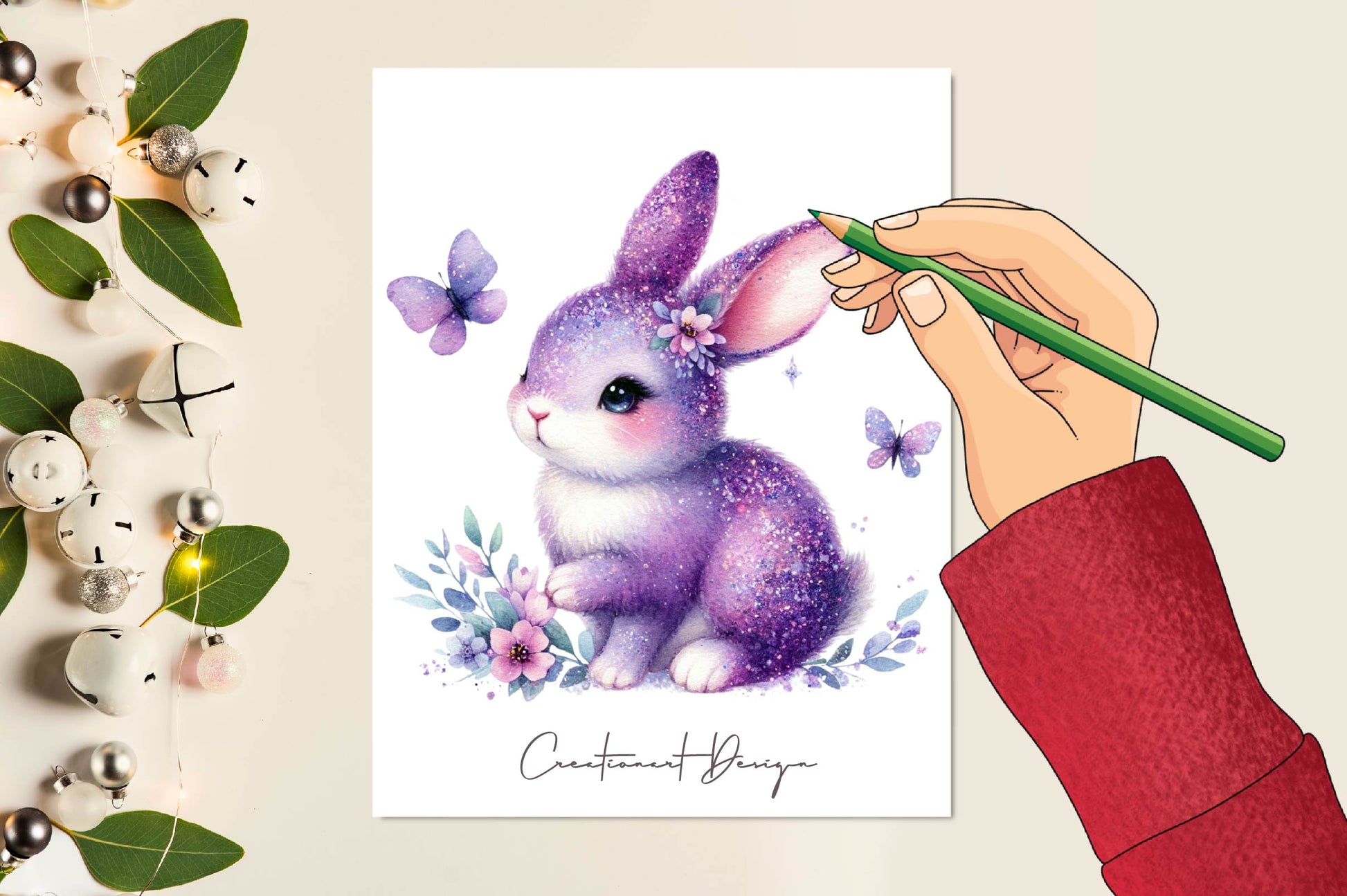 Glitter Easter Rabbit Clipart Bundle - CraftNest - Digital Crafting and Art