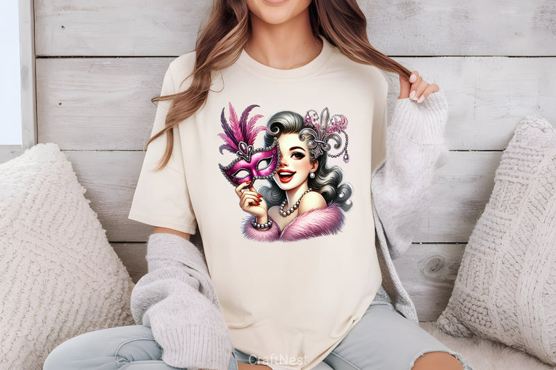 Mardi Gras Girl Clipart Bundle - CraftNest - Digital Crafting and Art