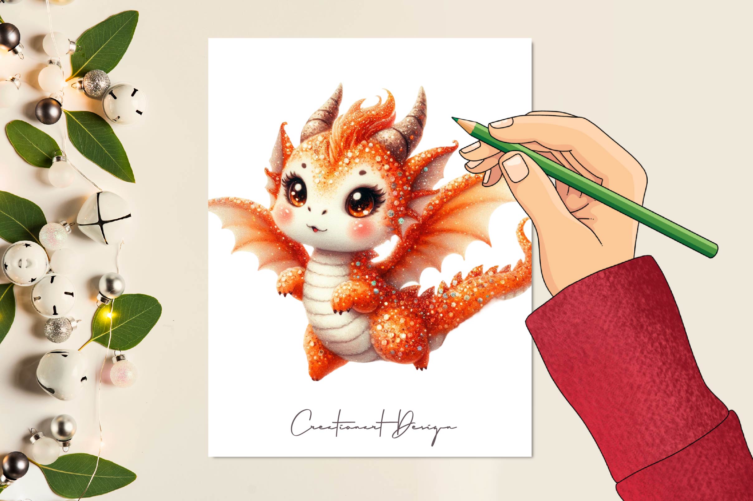 Glitter Dragon Clipart Bundle - CraftNest - Digital Crafting and Art