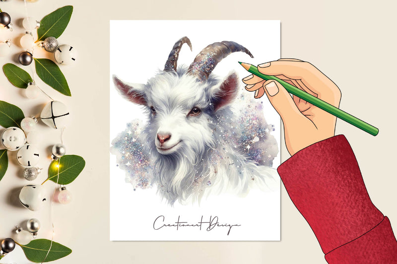 Glitter Goat Clipart Bundle - CraftNest - Digital Crafting and Art