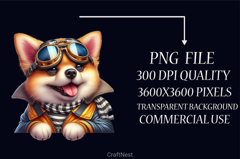 Funny Dog Goggles Clipart Bundle - CraftNest - Digital Crafting and Art