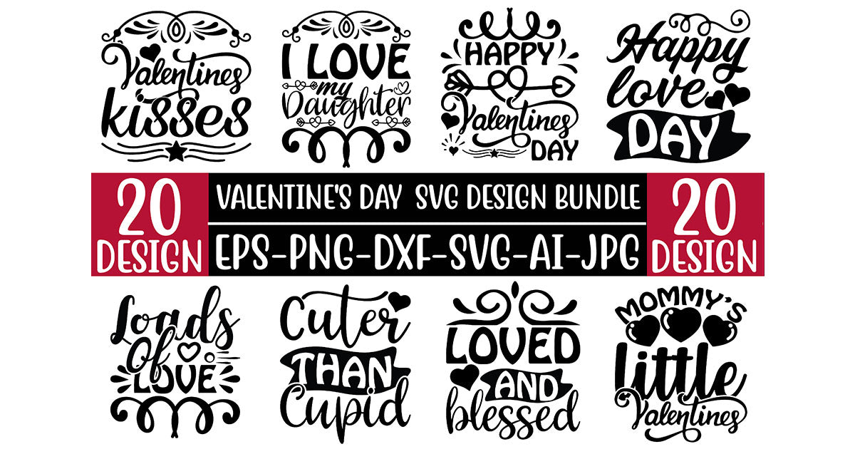 Valentine SVG Bundle 6 - CraftNest - Digital Crafting and Art
