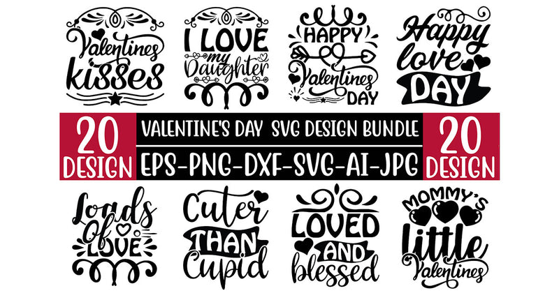 Valentine SVG Bundle 6 - CraftNest - Digital Crafting and Art
