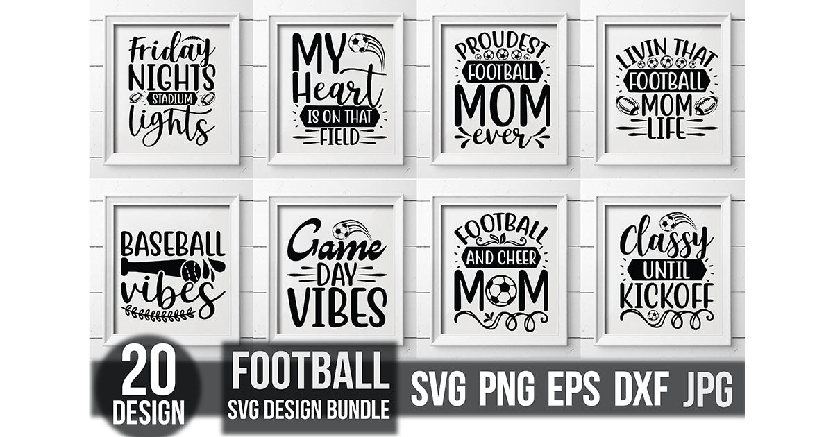 Football SVG Bundle 3 - CraftNest - Digital Crafting and Art