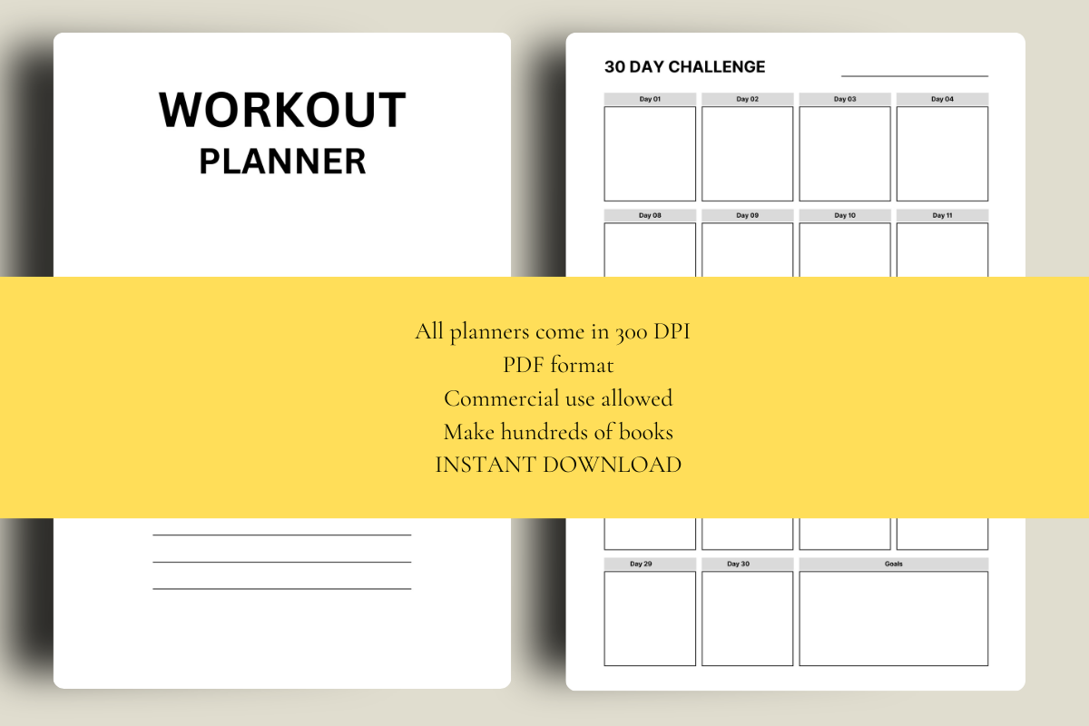 12 Week Workout Planner KDP Planner