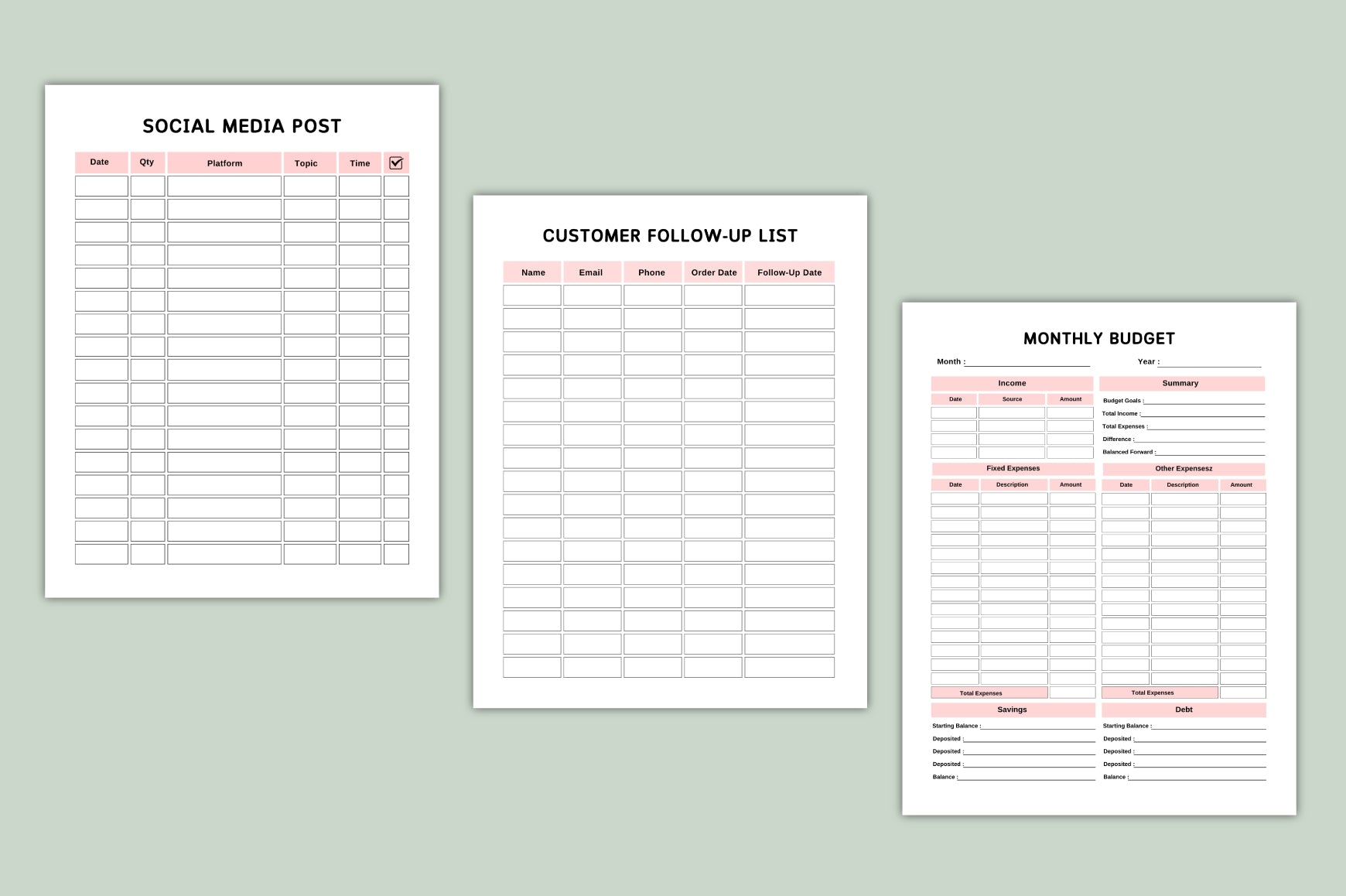 Side Hustle Boss Planner