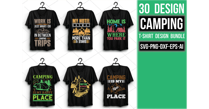 Camping T Shirt Bundle 7 - CraftNest - Digital Crafting and Art