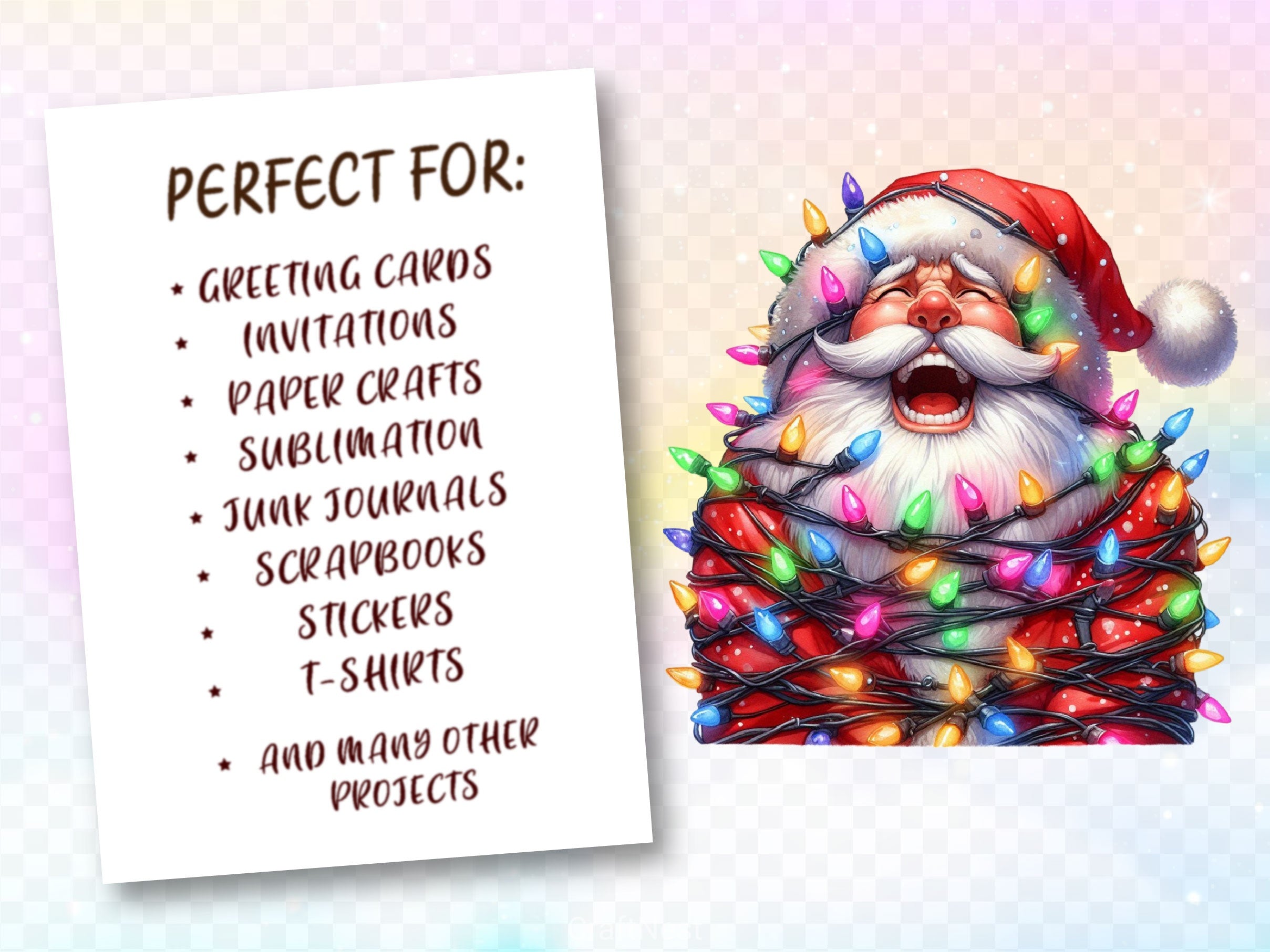 Santa Claus Clipart Bundle 3 - CraftNest - Digital Crafting and Art