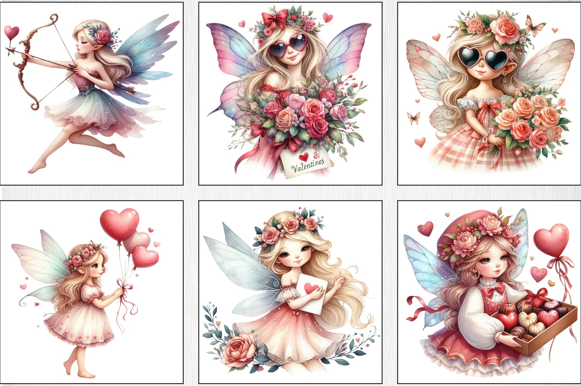 Valentine Fairy Girl Clipart Bundle - CraftNest - Digital Crafting and Art