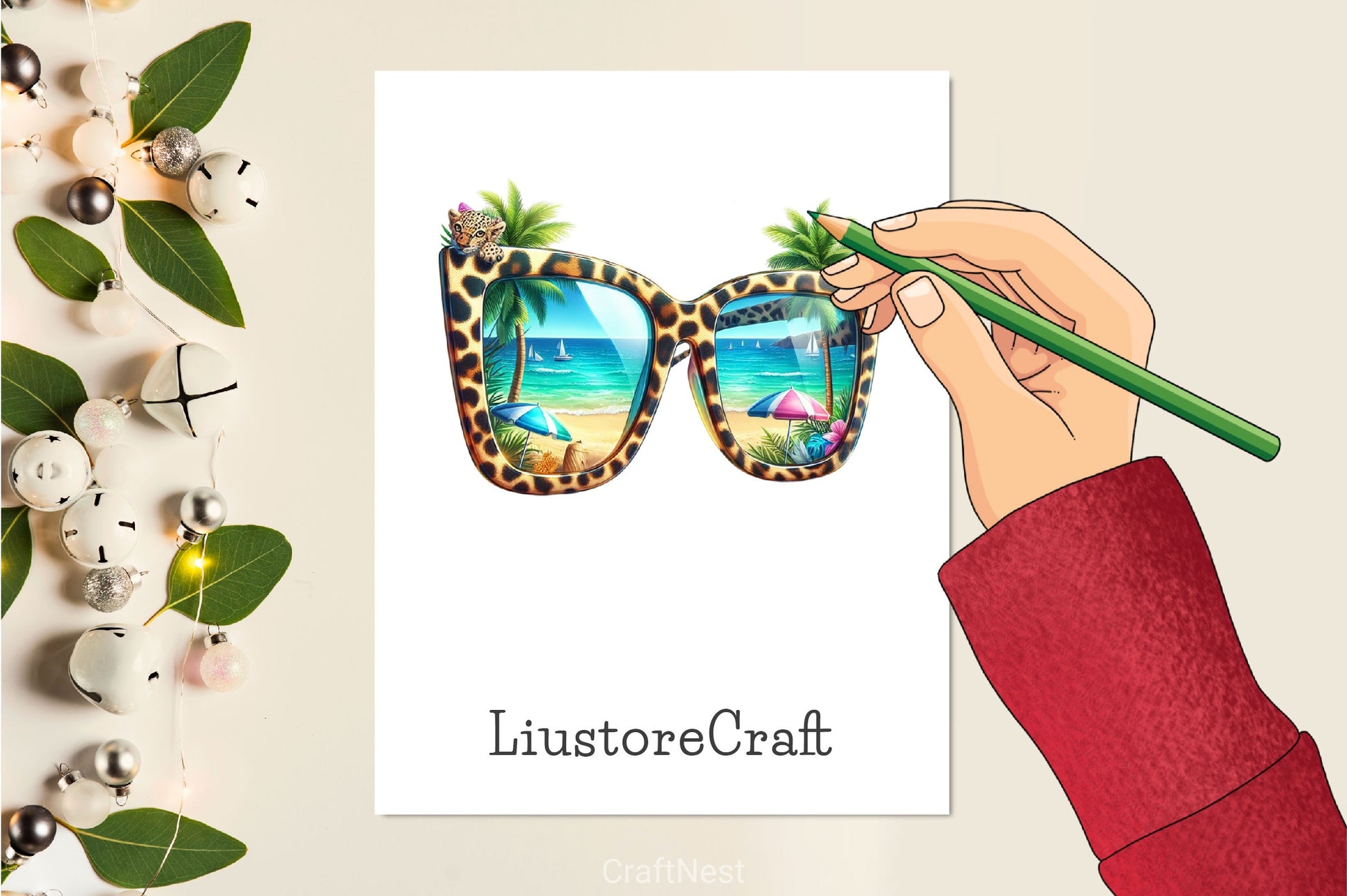 Summer Sunglasses With Beach Clipart Bundle - CraftNest - Digital Crafting and Art