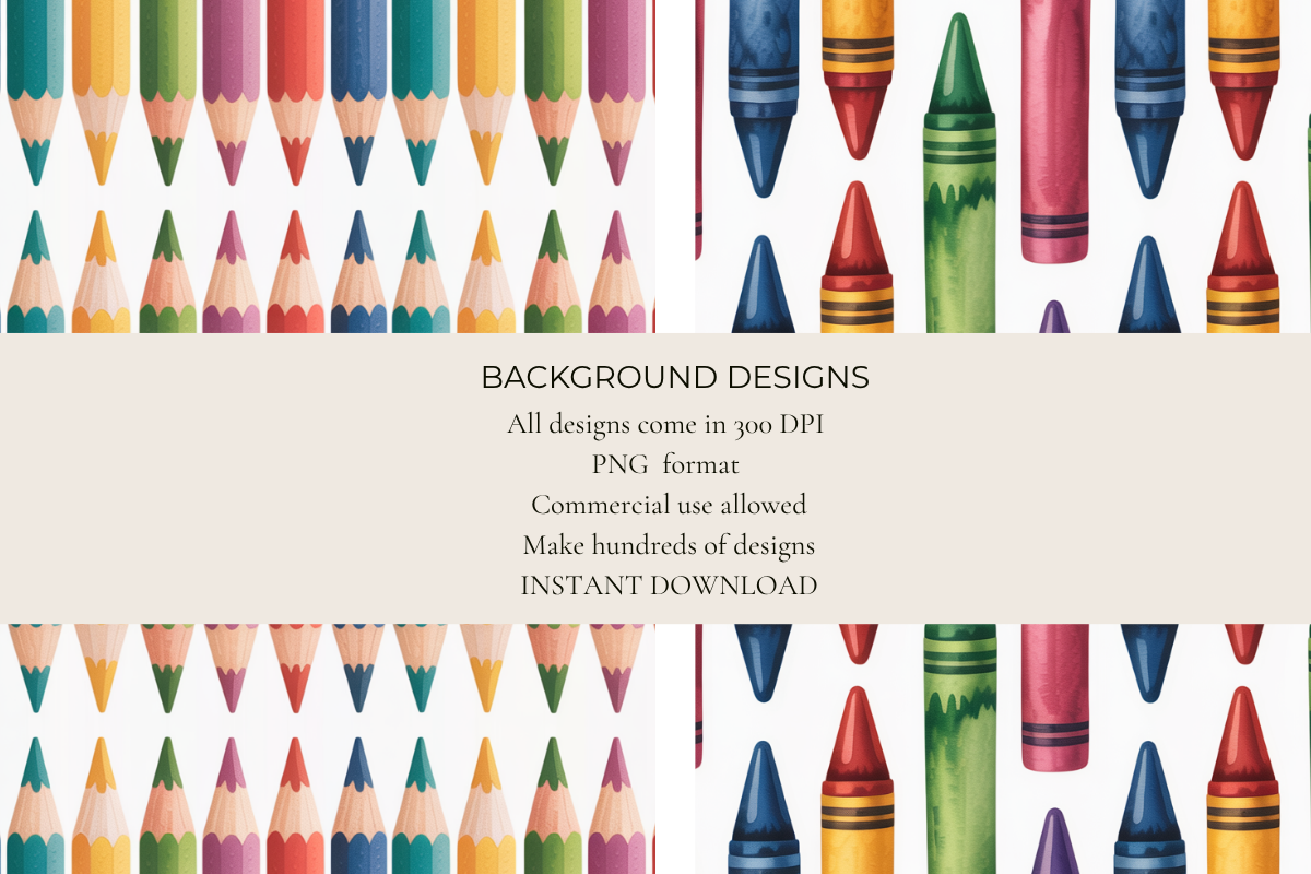 Pens & Paintbrushes & Stuff Seamless Papers