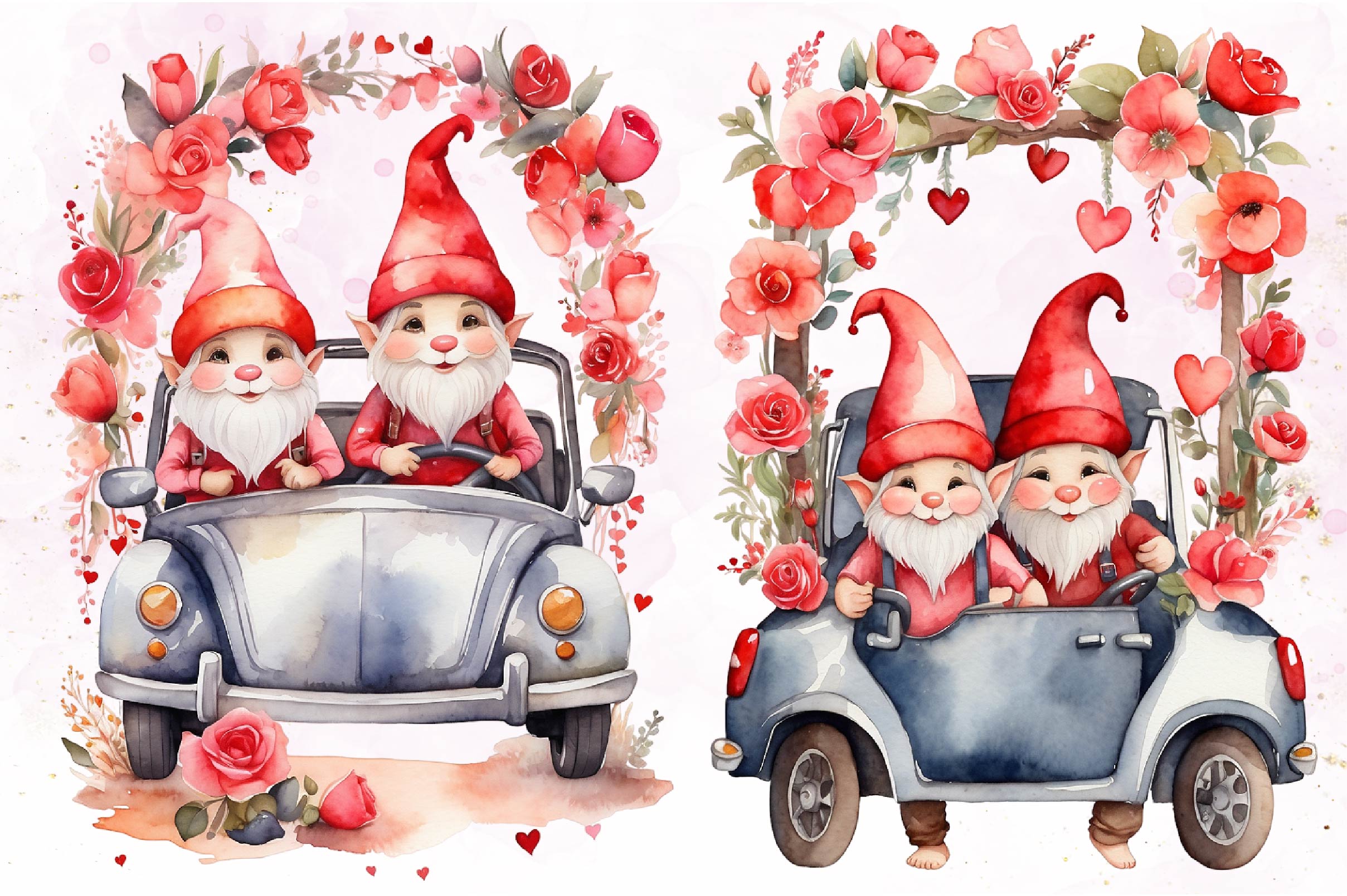 Valentine Truck Clipart Bundle 1 - CraftNest - Digital Crafting and Art