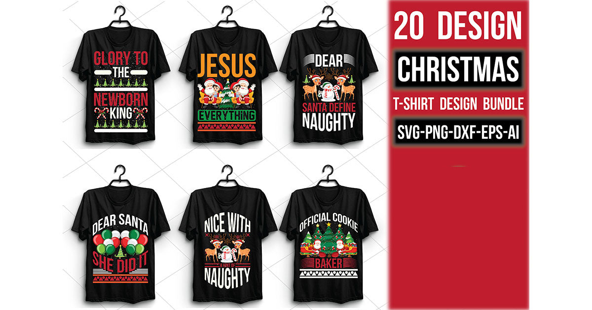 Christmas T Shirt 20 Bundle 4 - CraftNest - Digital Crafting and Art