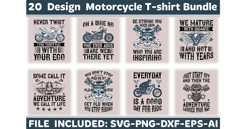 Bike T-Shirt Bundle 1 - CraftNest - Digital Crafting and Art