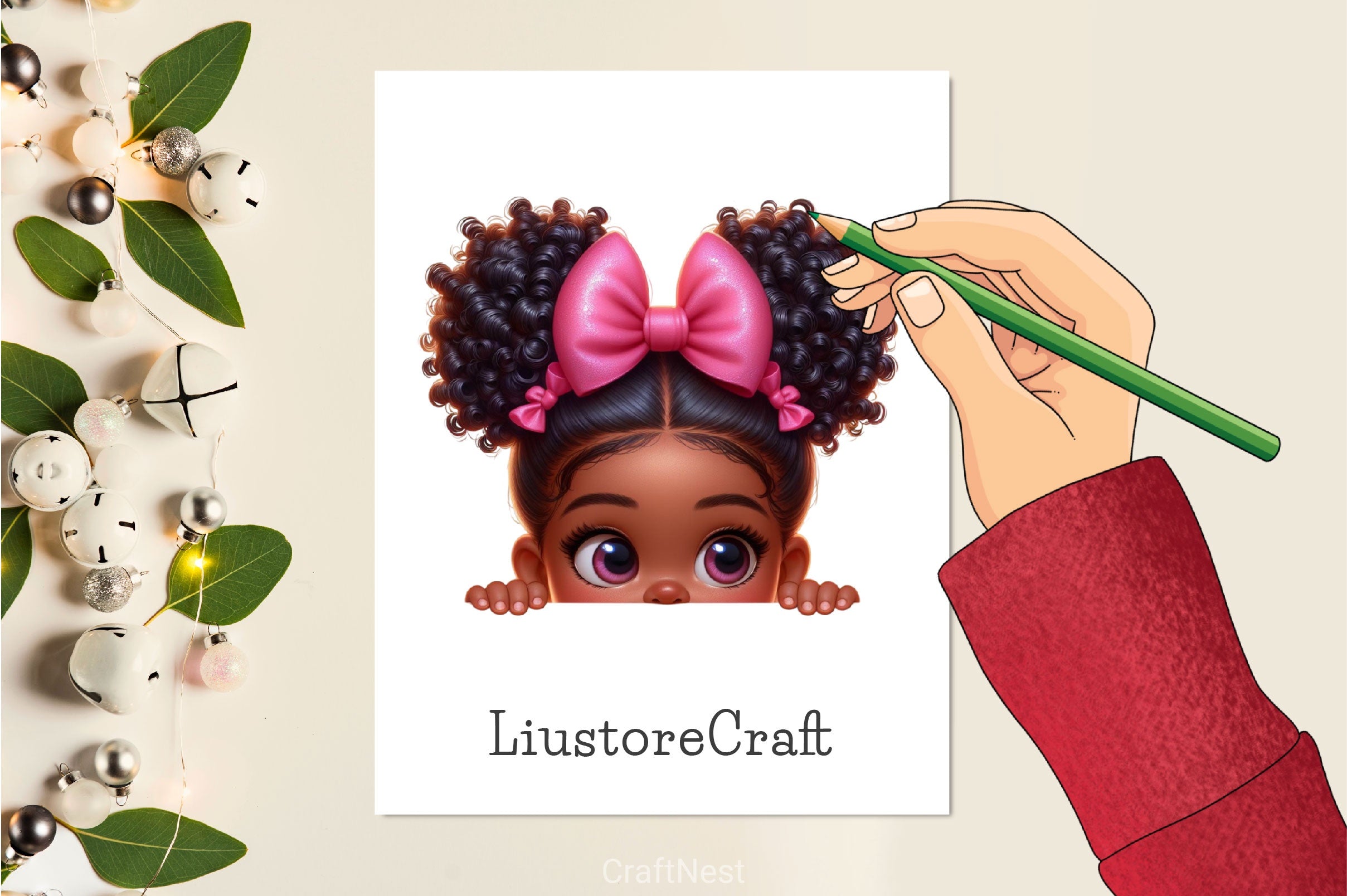 Peek A Boo Girl Clipart Bundle 2 - CraftNest - Digital Crafting and Art