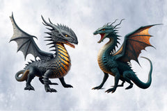 Gothic Dragon Clipart Bundle - CraftNest - Digital Crafting and Art