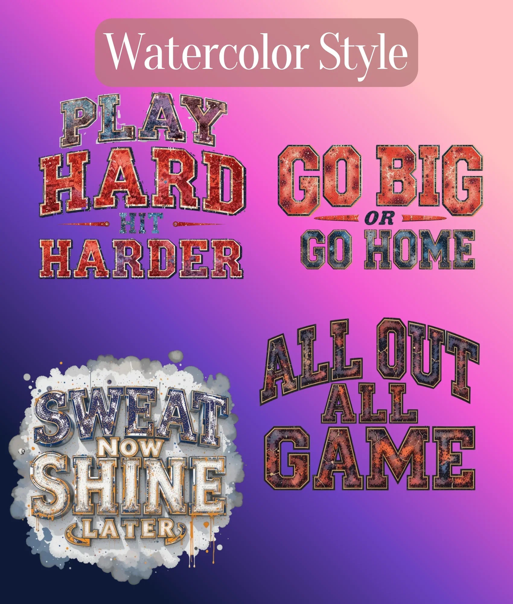 Vintage Varsity Football Text Clipart Bundle - CraftNest - Digital Crafting and Art