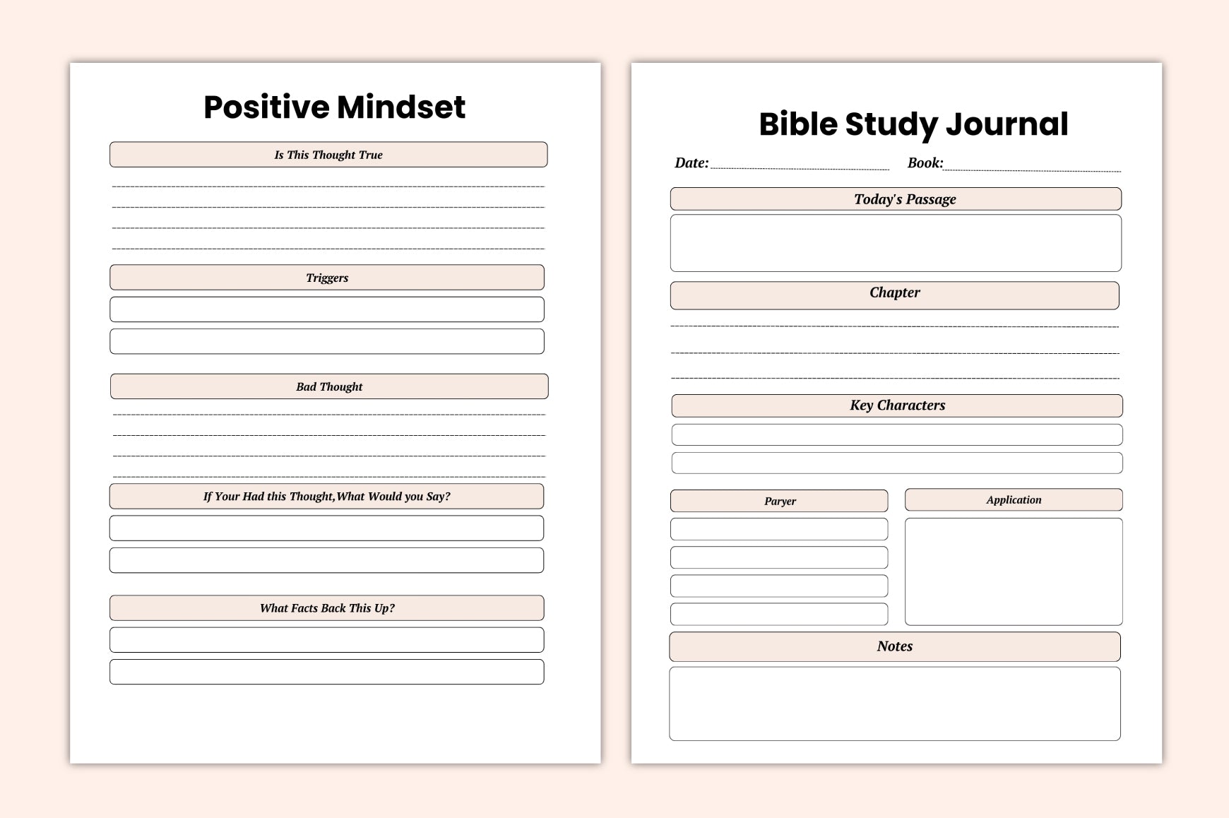 Bible Study Notes Journal
