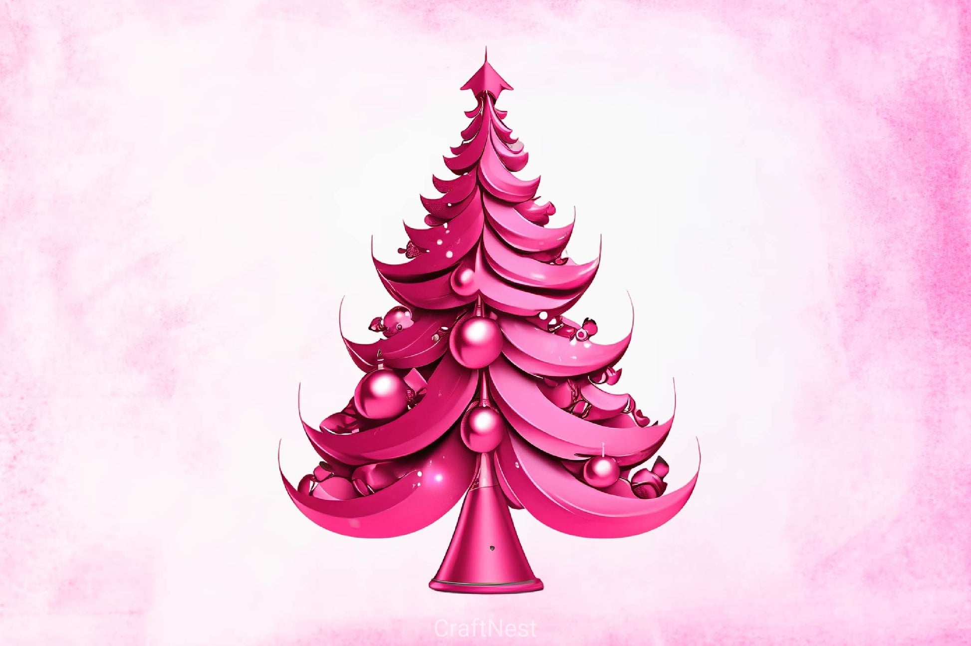 Pink Glam Christmas Tree Clipart Bundle - CraftNest - Digital Crafting and Art