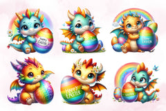 Easter Baby Dragon Clipart Bundle - CraftNest - Digital Crafting and Art