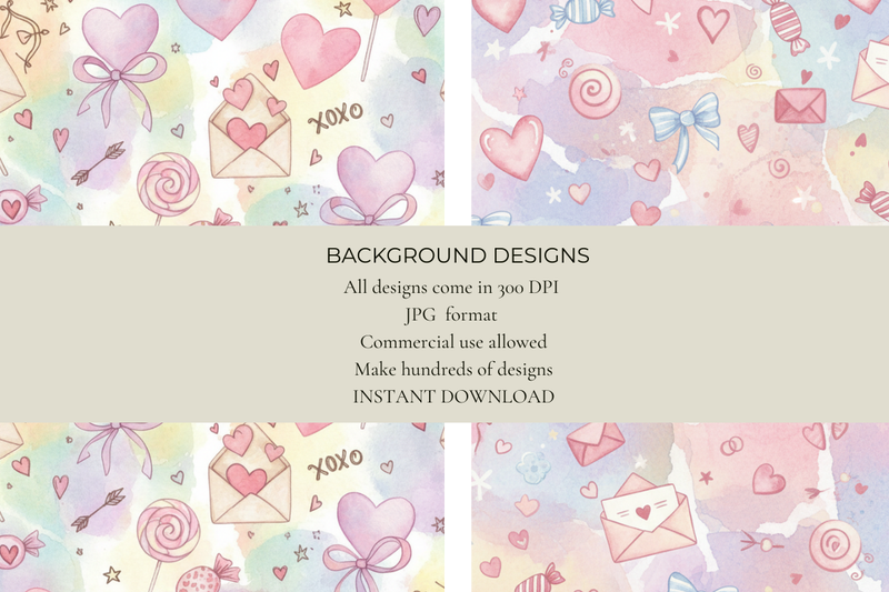 Pastel Valentines Junk Journal Papers - CraftNest - Digital Crafting and Art