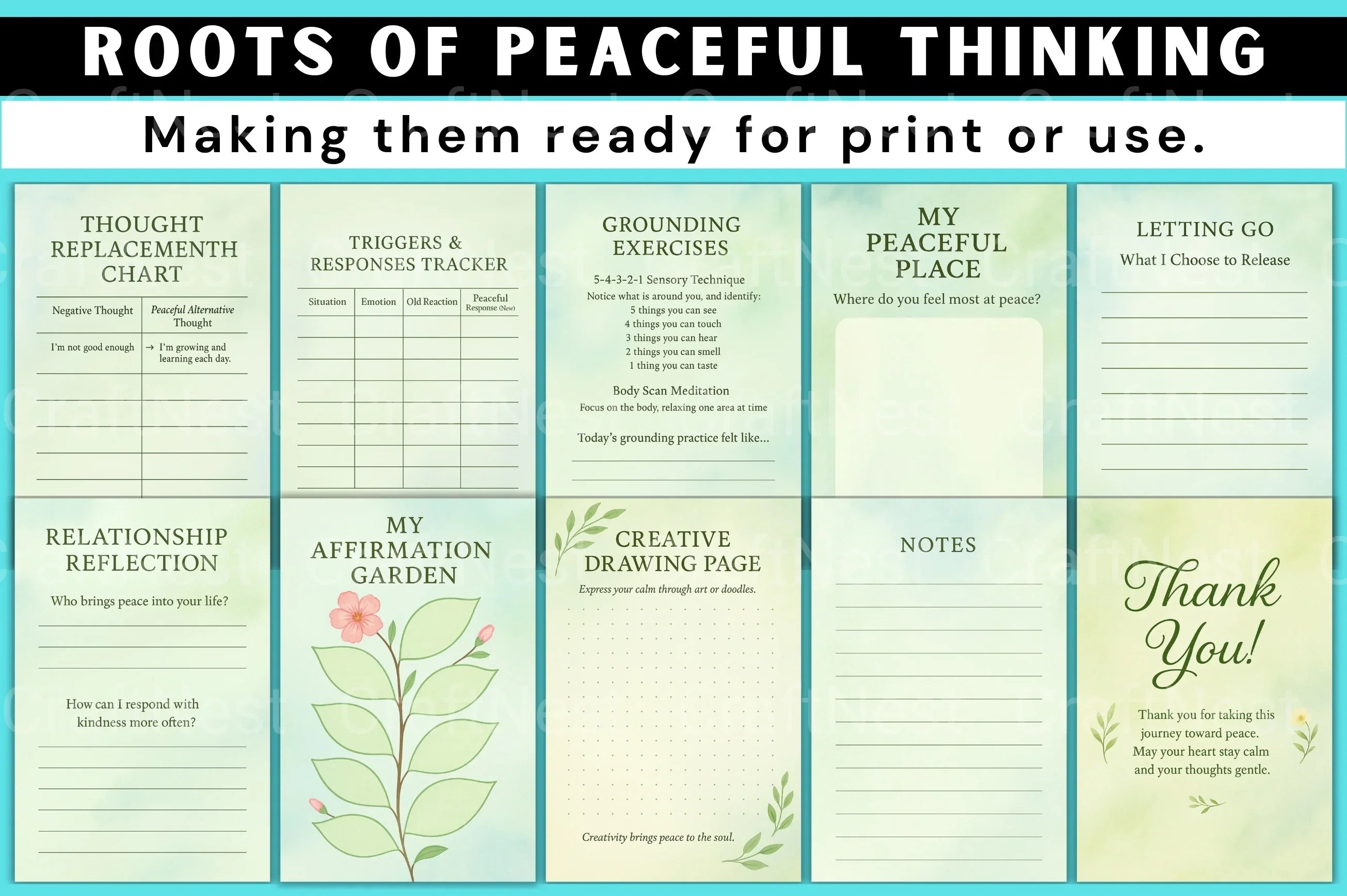 Roots of Peaceful Thinking - CraftNest - Digital Crafting and Art