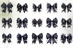 Gothic Bow Clipart Bundle - CraftNest - Digital Crafting and Art
