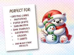 Christmas Polar Bear Clipart Bundle 7 - CraftNest - Digital Crafting and Art