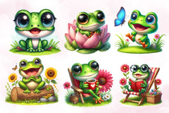 Funny Frog Clipart Bundle 4 - CraftNest - Digital Crafting and Art