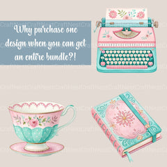 Vintage Pink Clipart Bundle - CraftNest - Digital Crafting and Art