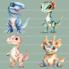 Dinosaurs Clipart Bundle 2 - CraftNest - Digital Crafting and Art