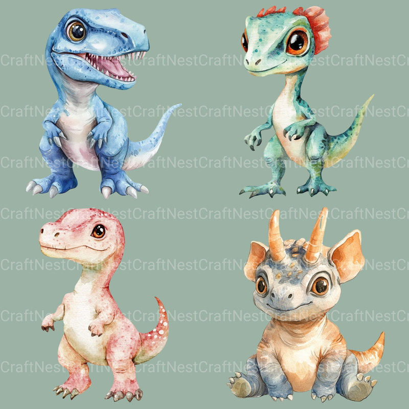 Dinosaurs Clipart Bundle 2 - CraftNest - Digital Crafting and Art