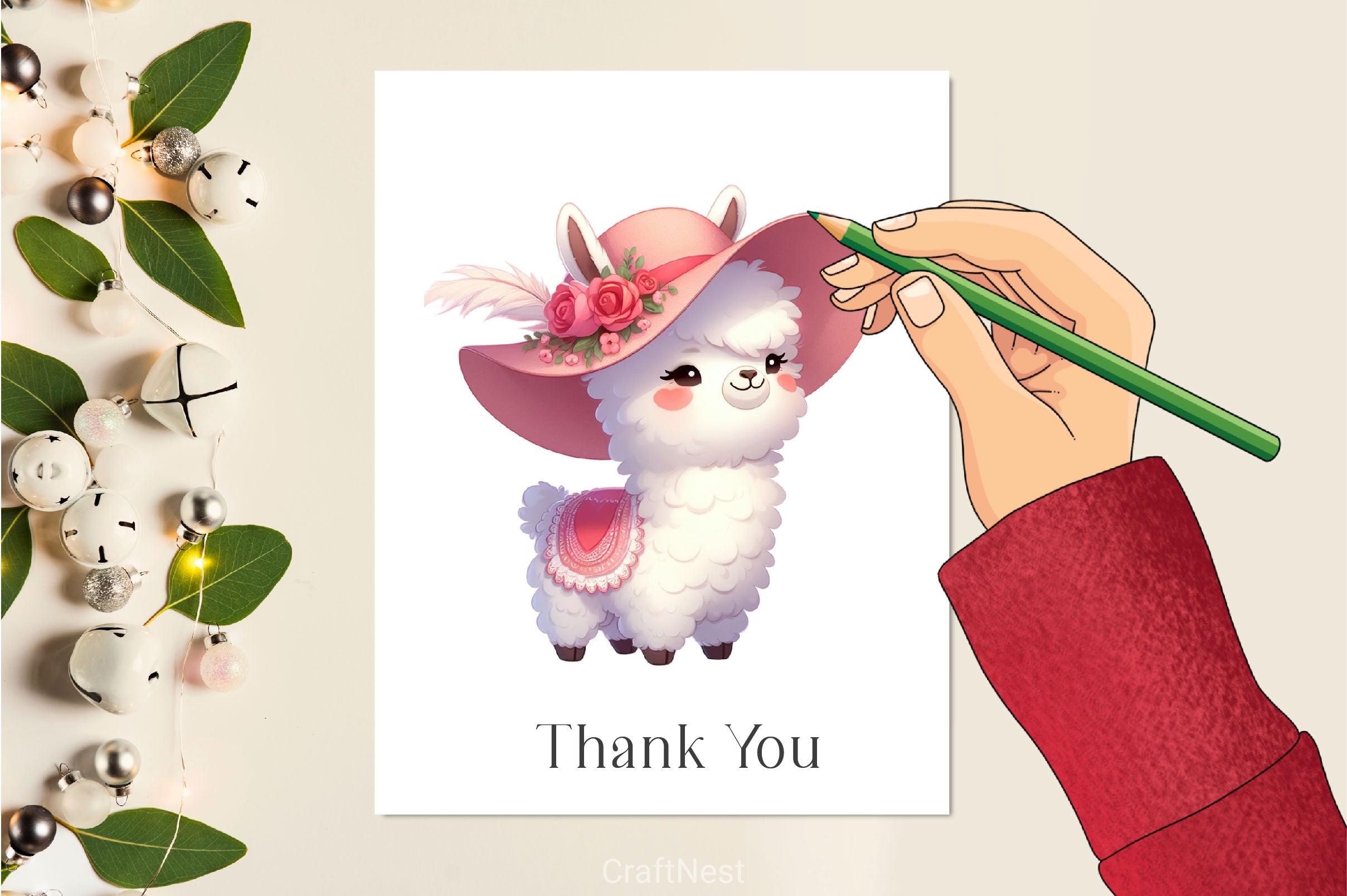 Cute Valentine Baby Llama Clipart Bundle 2 - CraftNest - Digital Crafting and Art