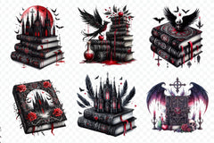 Gothic Fantasy Books Clipart Bundle - CraftNest - Digital Crafting and Art