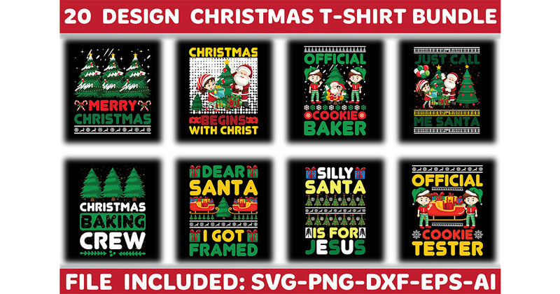 Christmas T-Shirt Bundle 3 - CraftNest - Digital Crafting and Art