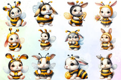 Bunny Bumblebee Clipart Bundle - CraftNest - Digital Crafting and Art