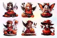 Halloween Cute Angel Clipart Bundle 2 - CraftNest - Digital Crafting and Art