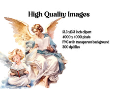 Reading Angels Clipart - CraftNest