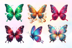 Colorful Butterfly Clipart Bundle 3 - CraftNest - Digital Crafting and Art