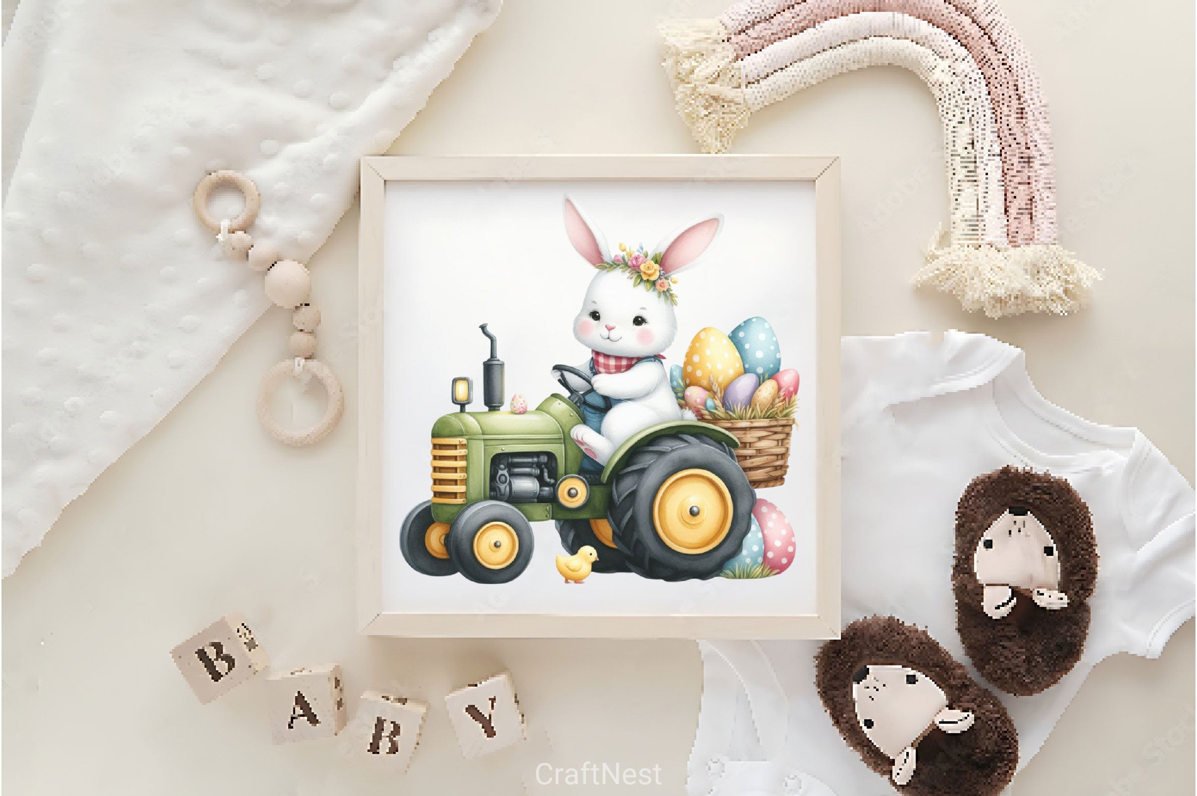 Easter Tractor Clipart Bundle 2 - CraftNest - Digital Crafting and Art