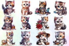 Kitten Jewelry Clipart Bundle - CraftNest - Digital Crafting and Art
