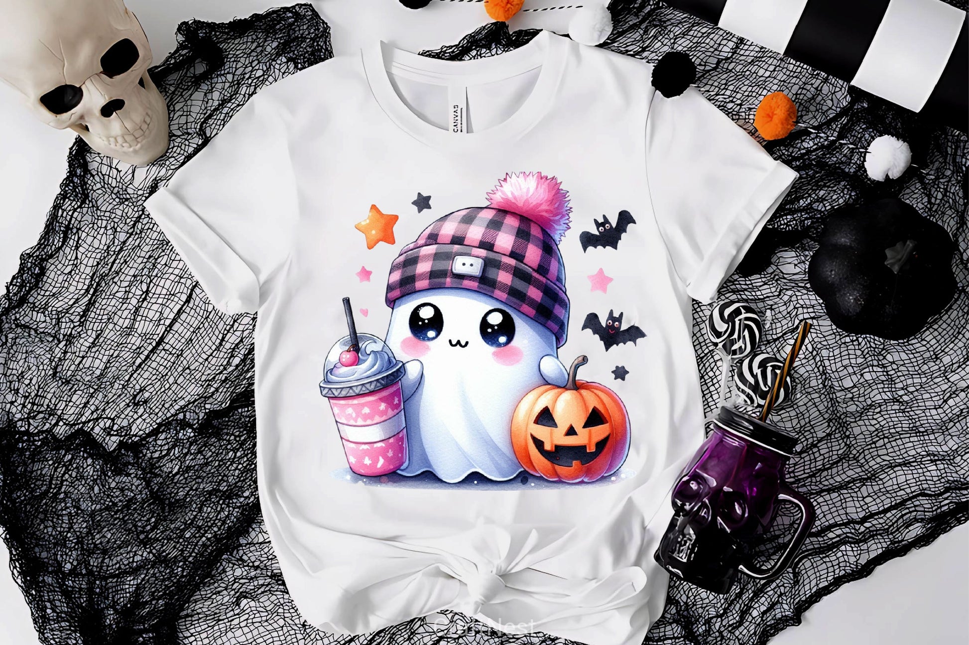 Cute Ghost Cute Halloween Clipart Bundle 23 - CraftNest - Digital Crafting and Art