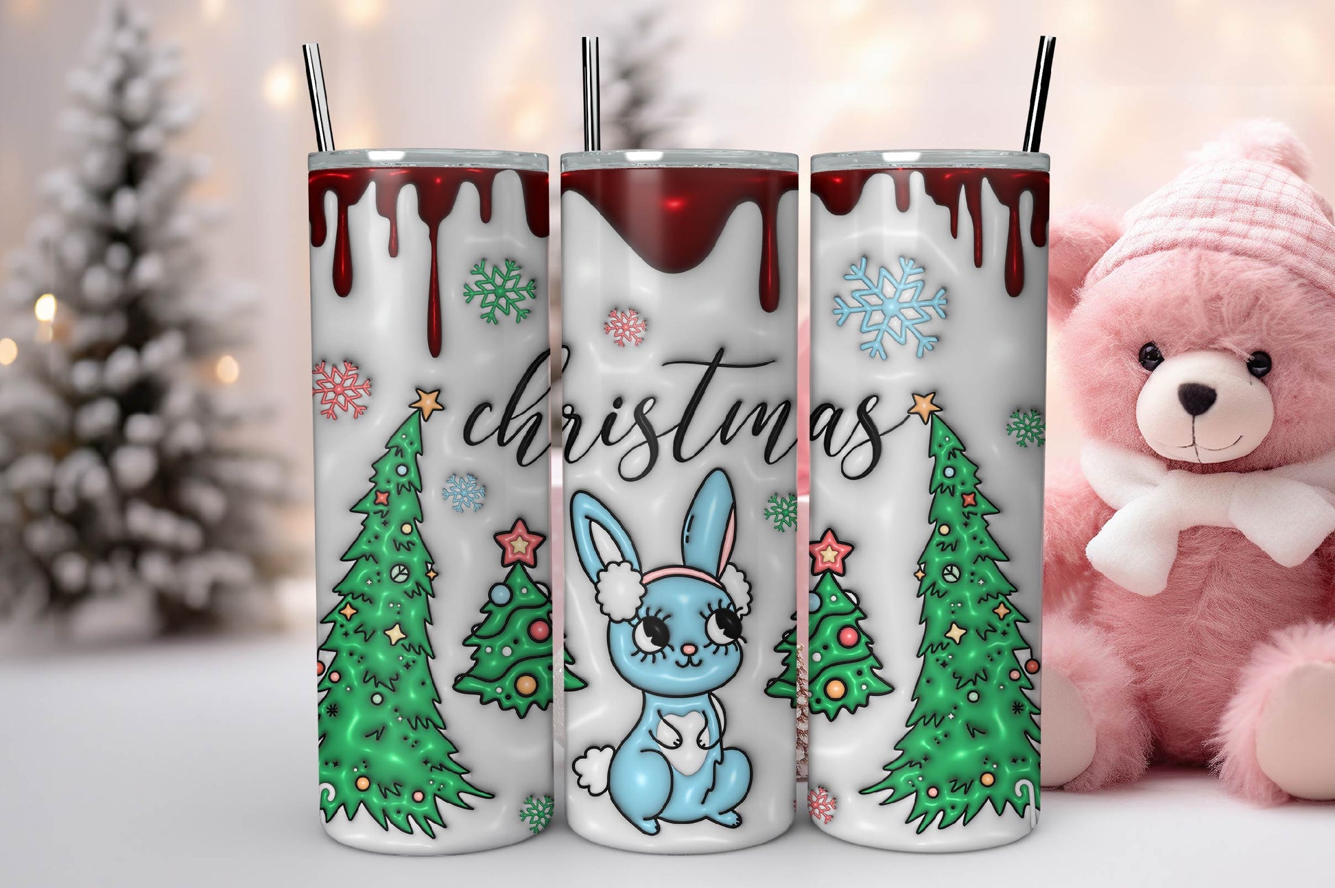 3D Inflated Christmas Tumbler Bundle 18 - CraftNest - Digital Crafting and Art