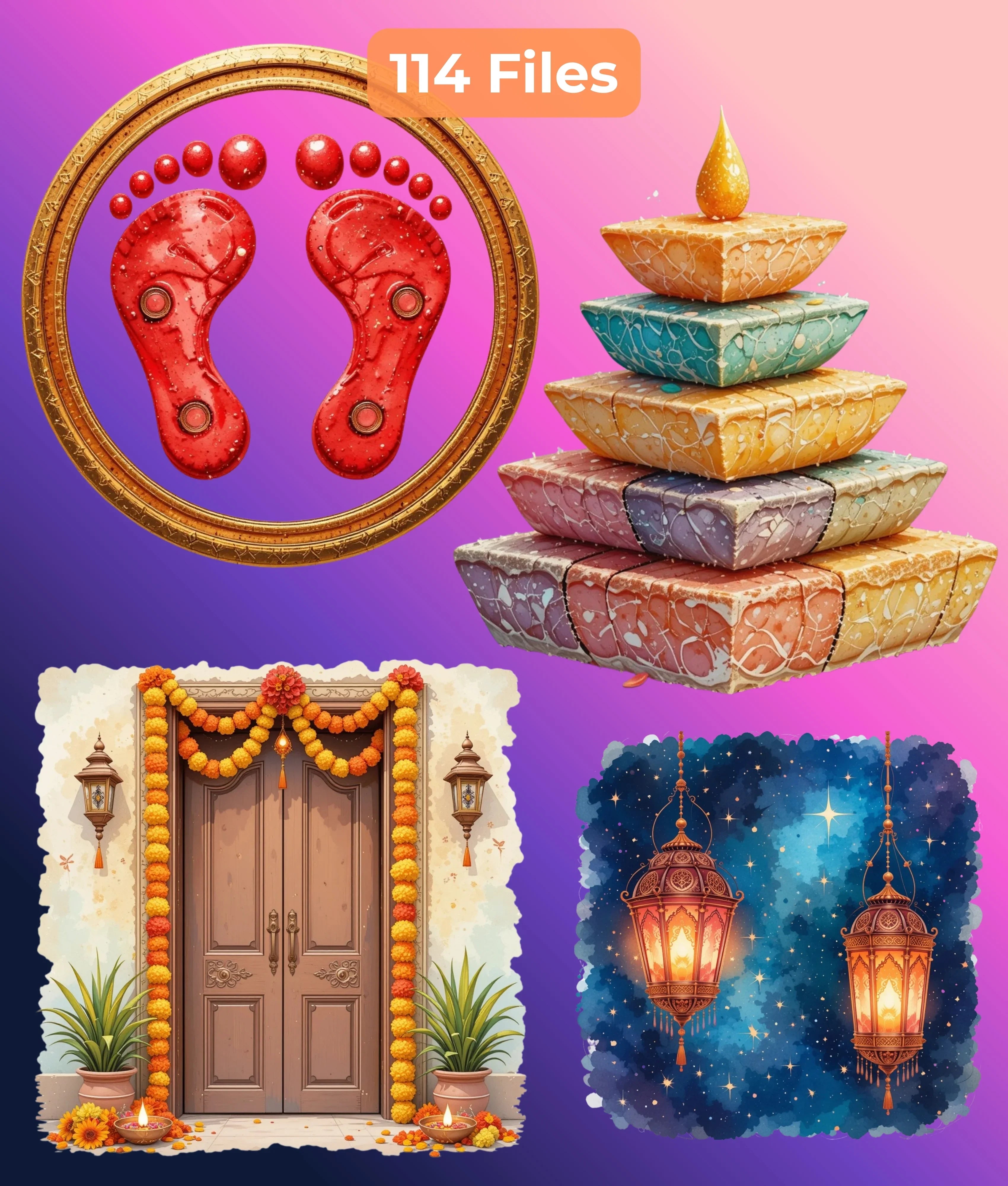 Premium Diwali Clipart Bundle - CraftNest - Digital Crafting and Art