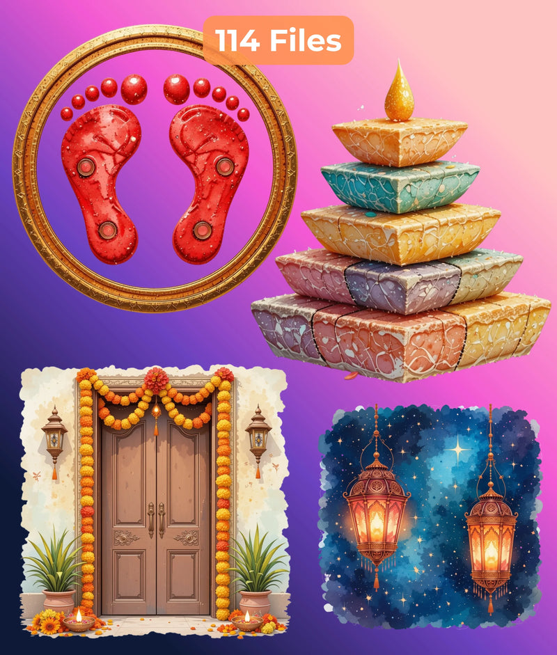 Premium Diwali Clipart Bundle - CraftNest - Digital Crafting and Art
