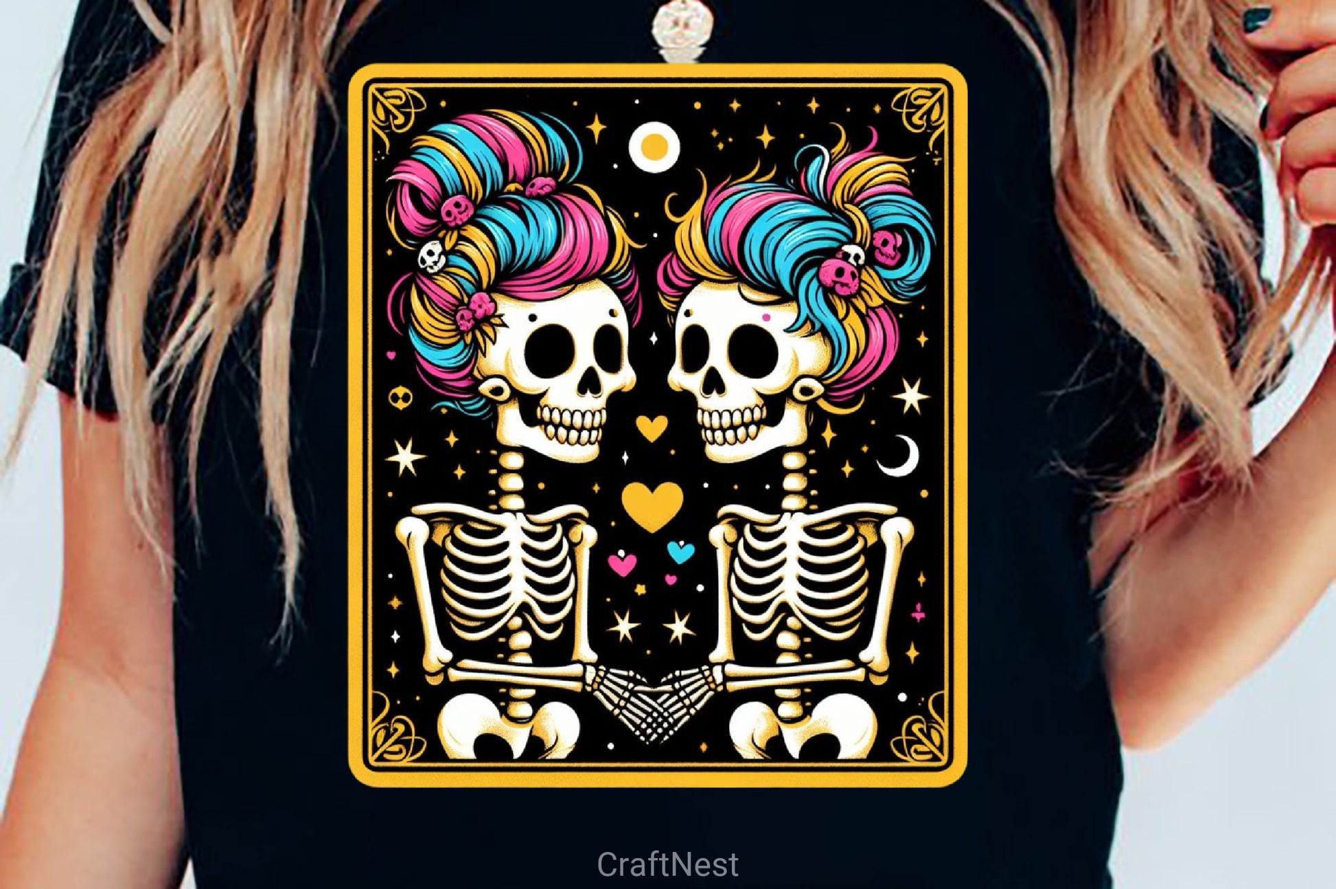 The Lovers Tarot Card Skeletons Clipart Bundle - CraftNest - Digital Crafting and Art