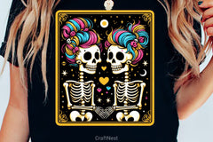 The Lovers Tarot Card Skeletons Clipart Bundle - CraftNest - Digital Crafting and Art