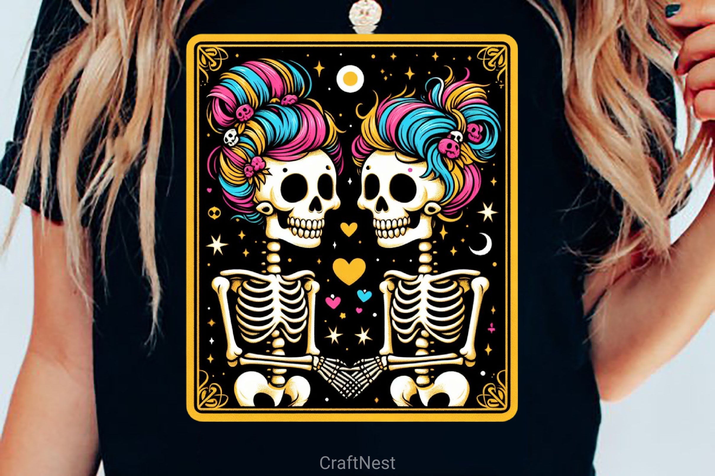 The Lovers Tarot Card Skeletons Clipart Bundle - CraftNest - Digital Crafting and Art
