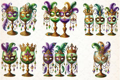 Mardi Gras Drinks Clipart Bundle - CraftNest - Digital Crafting and Art