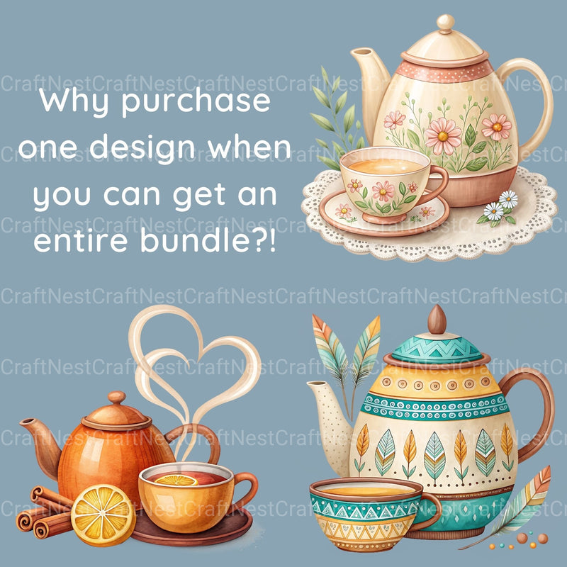 Teatime Clipart Bundle - CraftNest - Digital Crafting and Art